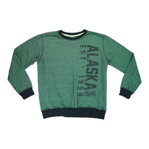 Salt Creek Men's Size Medium M Green Sweater‎ Crew Neck Alaska Est 1959